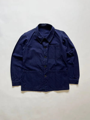 Vintage French work jacket, dating back to the 1970s or 1980s. In excellent condition. Heavy, high-quality cotton. Made in France.
