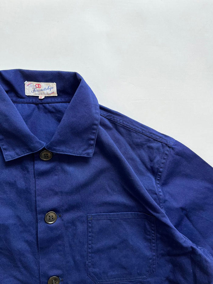 Chinese French Work Jacket Friendship datata 1980. Giacca con cotone di media pesantezza e in perfette condizioni. Prodotto vintage cinese.