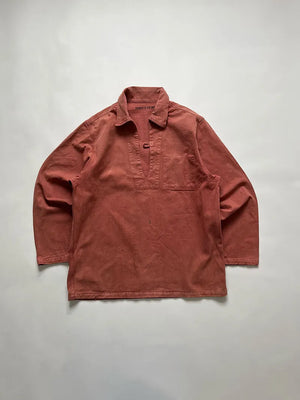 Salmon French Fisherman Smock. Tempete de Mar. Produced approximately in the 90s. Size X-Large. Classic smock construction with internal pockets.