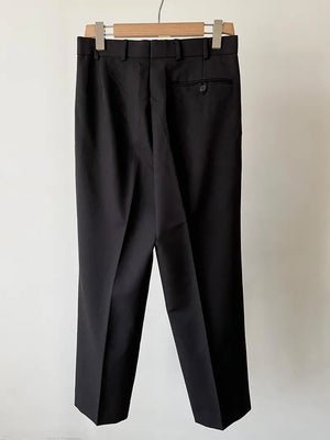 Black British Army Wool Blend Trousers
