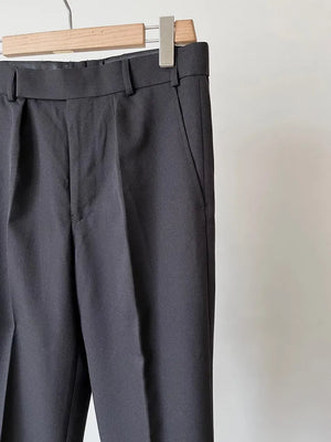 Black British Army Wool Blend Trousers