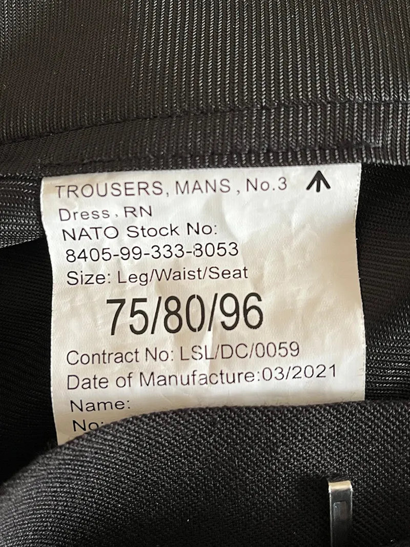 label of trousers