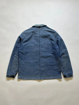 50s Blue Moleskin Work Jacket Adolphe Lafont - M