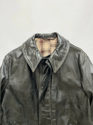 60s French Corbusier Leather Jacket / EGF - M