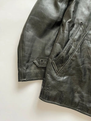60s French Corbusier Leather Jacket / EGF - M