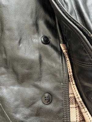60s French Corbusier Leather Jacket / EGF - M