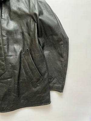 60s French Corbusier Leather Jacket / EGF - M