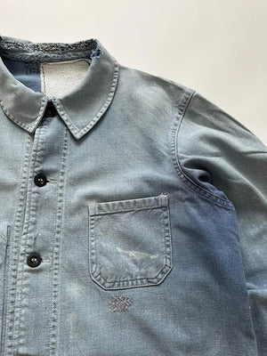 1960s Faded French Work Jacket - M