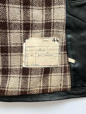 60s French Corbusier Leather Jacket / EGF - M