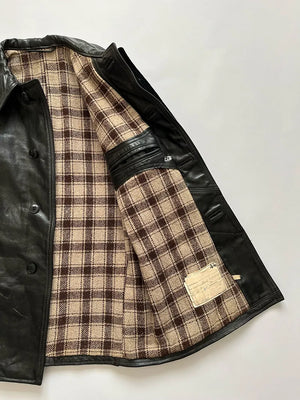 60s French Corbusier Leather Jacket / EGF - M