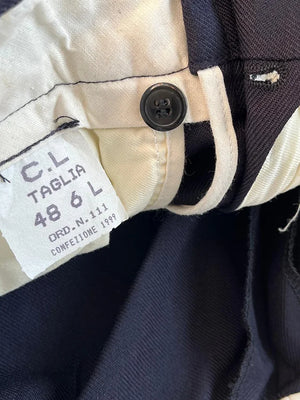 1999 Italian Navy Wool Trousers - W30 L32