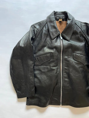 Blouson Tank en peau de chèvre italienne des années 80 - T. M