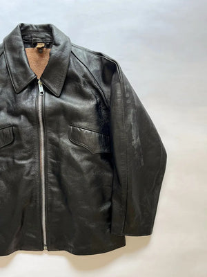 Blouson Tank en peau de chèvre italienne des années 80 - T. M