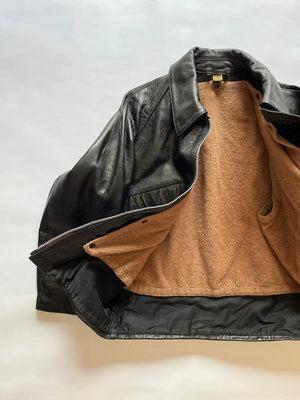 Blouson Tank en peau de chèvre italienne des années 80 - T. M