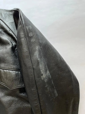 Blouson Tank en peau de chèvre italienne des années 80 - T. M