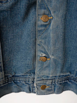 60s 70s Lee Storm Rider Denim Jacket 101LJ - XL