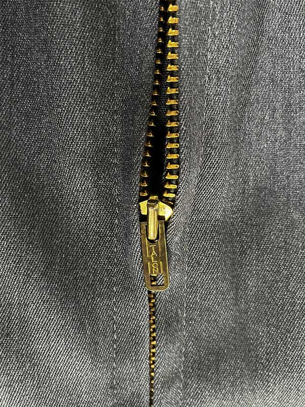 Zip talon degli anni 60 di una workjacket marca mr2ply made in usa