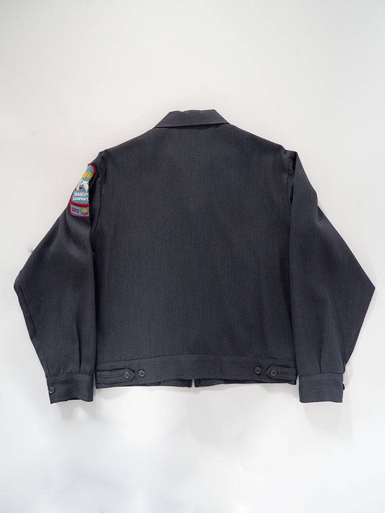 Mr2ply vintage work jacket from the 1960s, used by an American transport company. Made in USA, equipped with talon zip, in gray color and in perfect condition