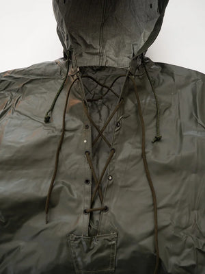 80s 90s Italian Navy Rain Jacket - XL