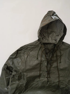 80s 90s Italian Navy Rain Jacket - XL