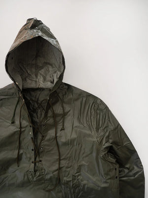 80s 90s Italian Navy Rain Jacket - XL