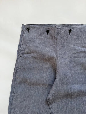 50s French Navy Ramie Sailor Pant - W32 L32