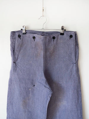 Vita e bottoni, pantaloni Marina Francese in ramie anni '50