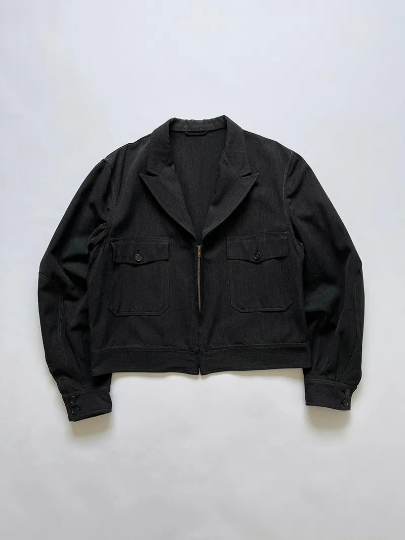 50s Vintage Work Jacket Salt & Pepper Grey - M/L