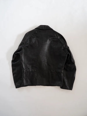 80s Italian Goatskin Tank Jacket - S