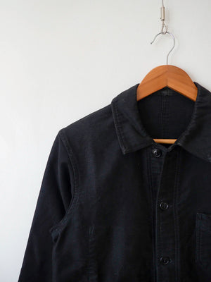 Veste de travail en moleskine noire Tigra années 40 - S