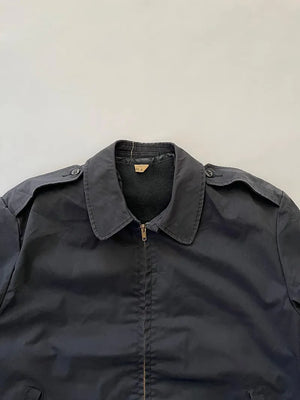 60s 70s US Navy Light Jacket Black - M