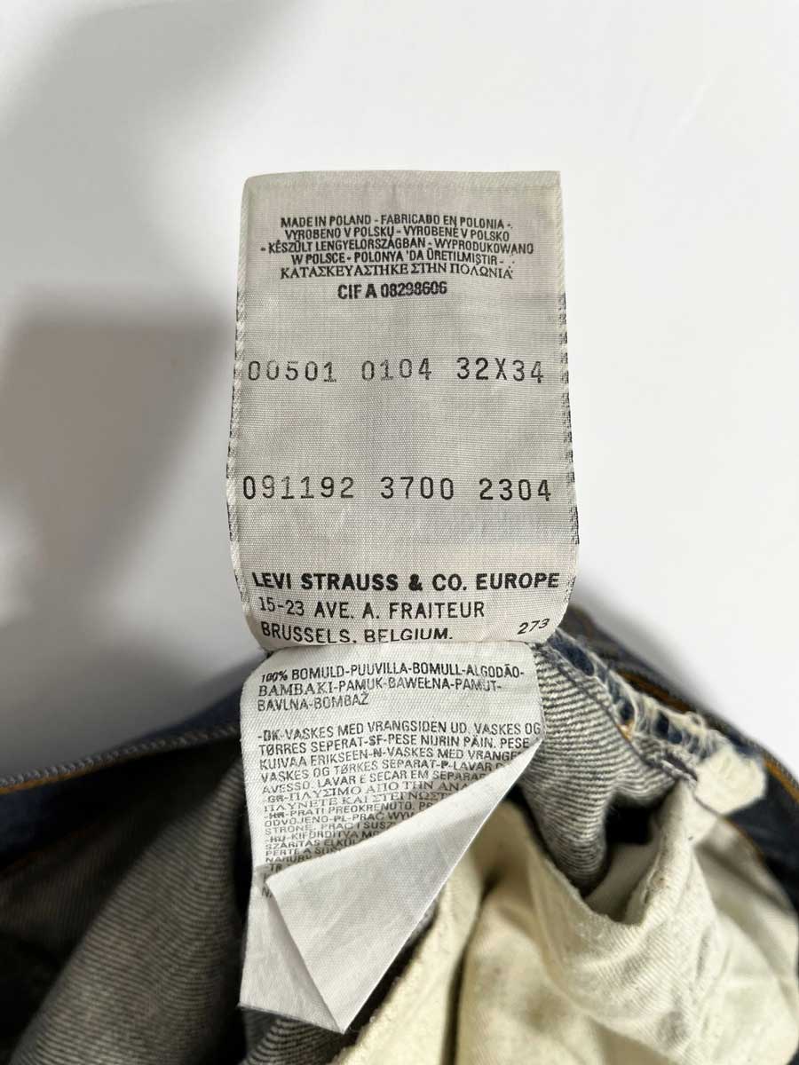 Levi's 501 raw 90s (31x34)