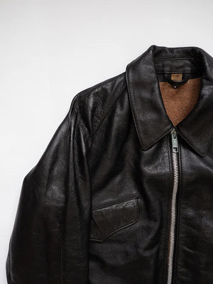 80s Italian Goatskin Tank Jacket - M