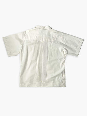 Guayabera mexicaine blanche vintage S