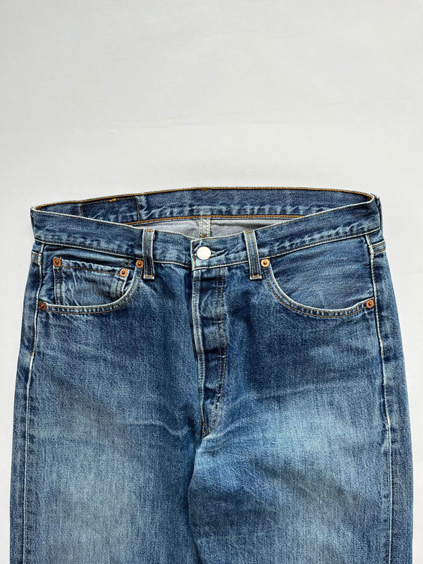 Levi's vintage 501 blue. Step into timeless style with this authentic vintage blue Levi's. Elevate your look. Quality denim fabric and in excellent condition.