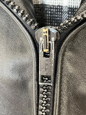 Blouson pilote civil en cuir français GVF années 70 - M/L