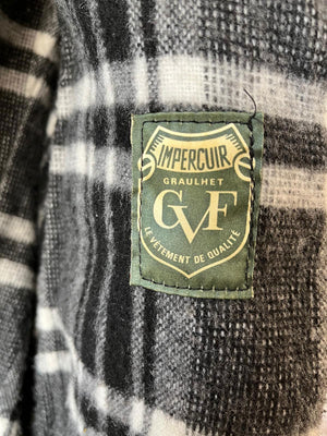 Blouson pilote civil en cuir français GVF années 70 - M/L