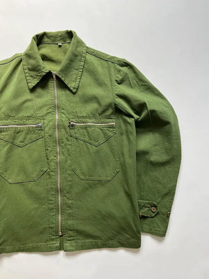 50s 60s Italian Cotton Jacket - M