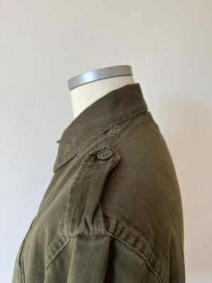70s HBT Dutch Army Uniform shirt - L