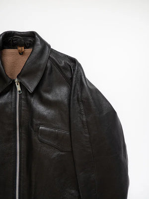 Blouson en cuir de chèvre italien des années 80 - T.S.