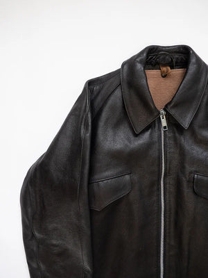 Blouson en cuir de chèvre italien des années 80 - T.S.