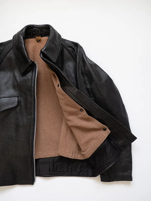 Blouson en cuir de chèvre italien des années 80 - T.S.