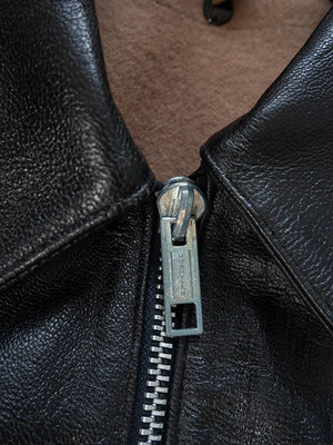 Blouson en cuir de chèvre italien des années 80 - T.S.