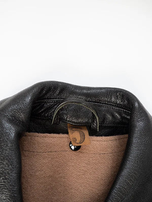 Blouson en cuir de chèvre italien des années 80 - T.S.