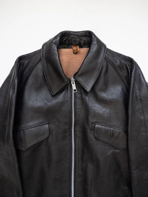 Blouson en cuir de chèvre italien des années 80 - T.S.