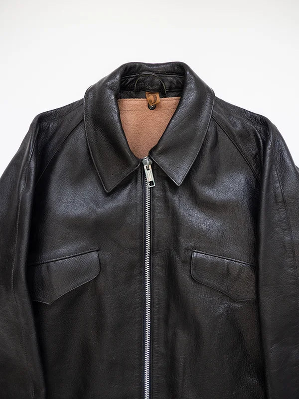 80s Italian Goatskin Tank Jacket - S