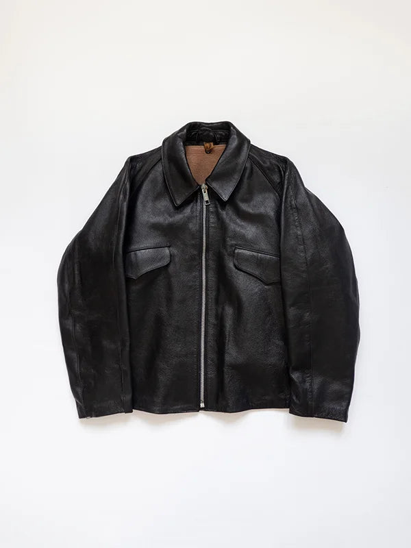 80s Italian Goatskin Tank Jacket - S