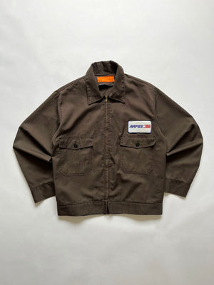 Work jacket vintage from the 70s, permanent press. Made in the USA 70's Talon zip jacket. In excellent condition. Double pocket construction with patch applied on the front. 