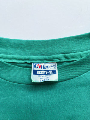 Single Stitch tee vintage produced in the United States in the 80s by Hanes. Print on the front depicting Redondo Beach California. Rare single stitch tee.