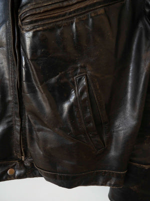60s German Leather Jacket - L